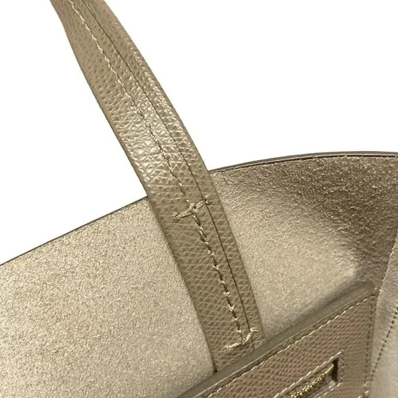 CELINE Vertical Cabas Small Beige Leather Tote Bag - Picture 11 of 15